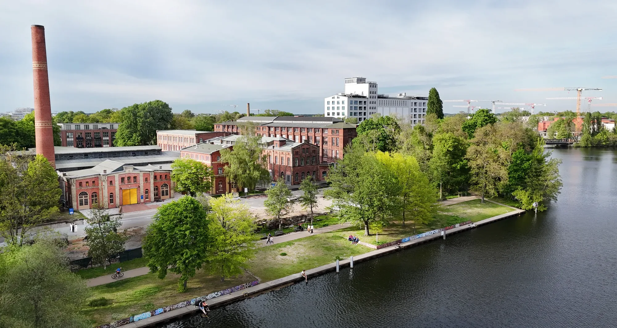 Luftaufnahme der Insel Eiswerder in der Havel